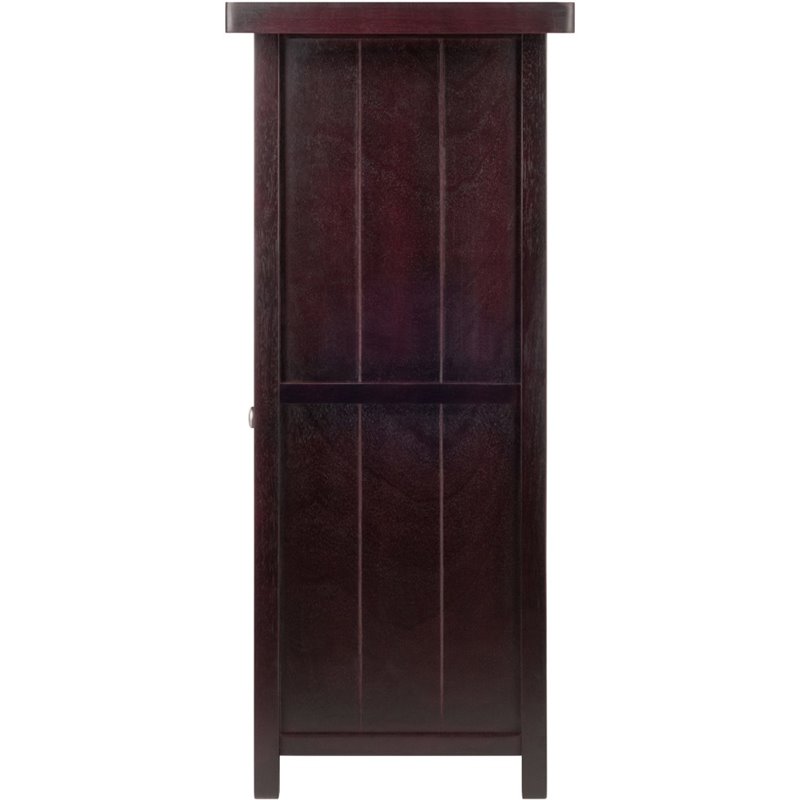 Winsome Macon Transitional Solid Wood Home Wine Bar in Espresso