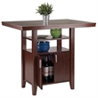 Winsome Albany Solid Wood Counter Height Dining Table in Walnut