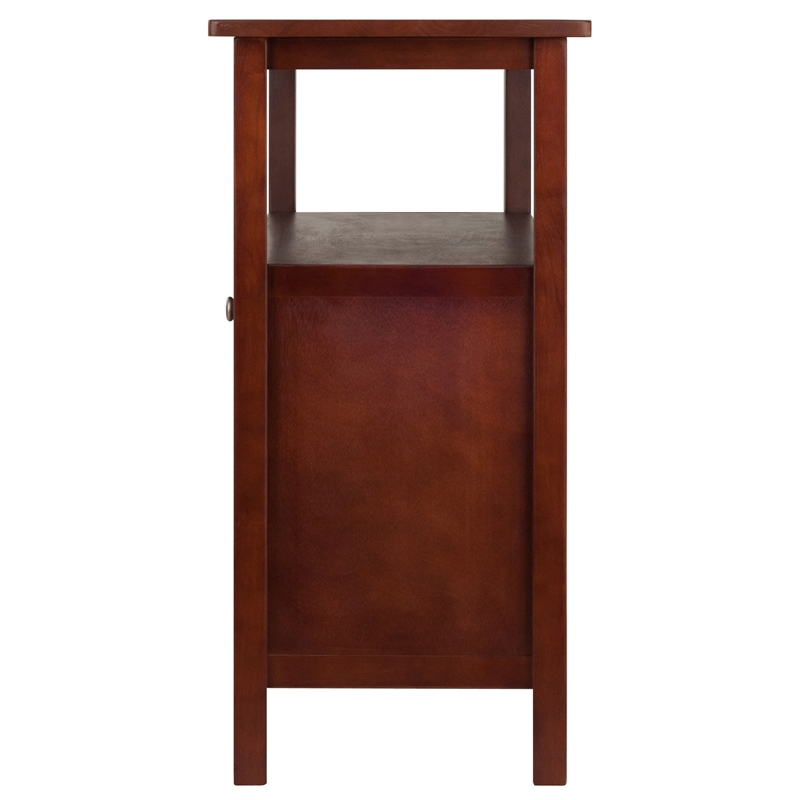 Winsome Colby Transitional Solid Wood Wine Rack Buffet Table in Walnut