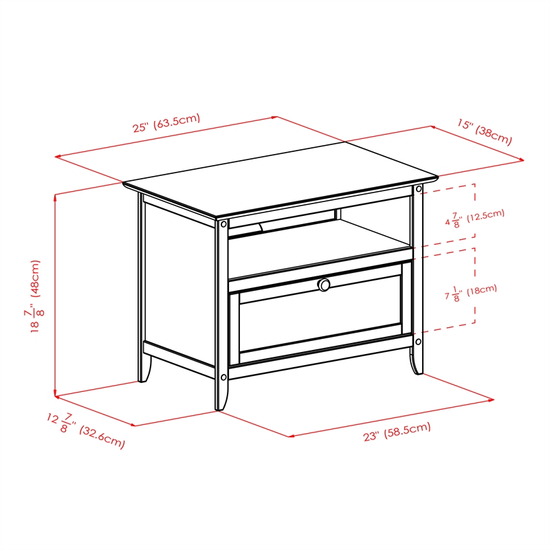 Winsome Zara Transitional Solid Wood TV Stand for TVs up to 32