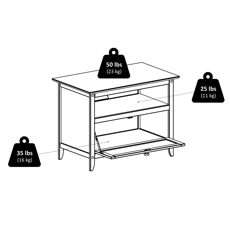 Winsome Zara Transitional Solid Wood TV Stand for TVs up to 32