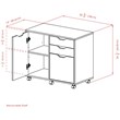 Winsome Halifax 2-Section Contemporary Wood Mobile Storage File Cabinet in White