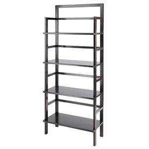 Winsome Aiden 4 Shelf Transitional Solid Wood Baker's Rack in Coffee