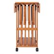 Winsome Sophia 5-Piece Transitional Solid Wood Snack Table Set in Teak