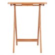 Winsome Sophia 5-Piece Transitional Solid Wood Snack Table Set in Teak