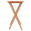 Winsome Sophia 5-Piece Transitional Solid Wood Snack Table Set in Teak