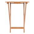 Winsome Sophia 5-Piece Transitional Solid Wood Snack Table Set in Teak