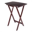 Winsome Darlene Transitional Solid Wood Snack Table Set in Walnut (Set of 2)