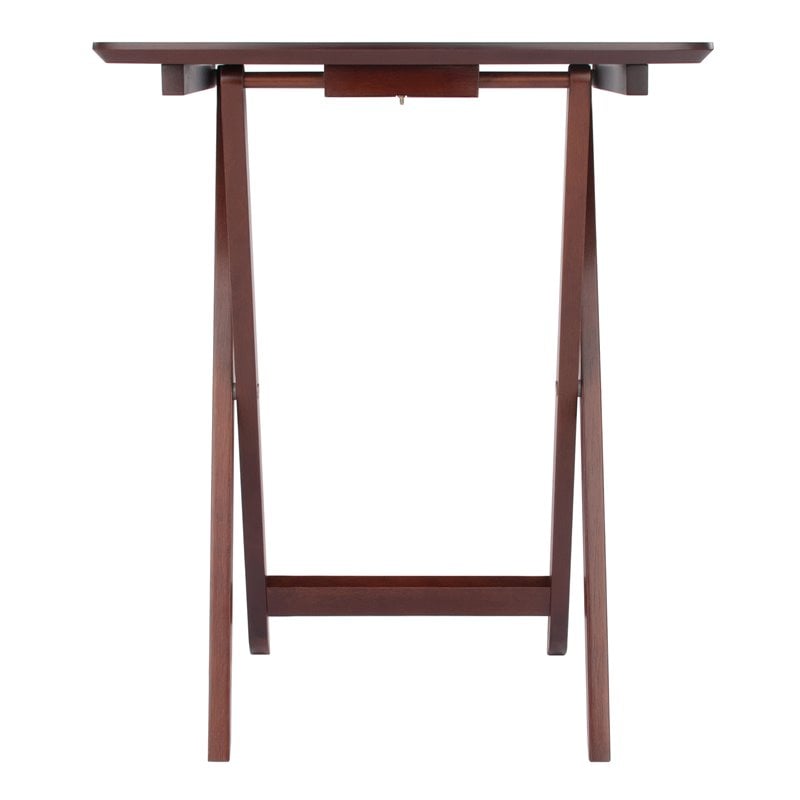 Winsome Darlene Transitional Solid Wood Snack Table Set in Walnut (Set of 2)