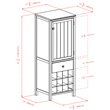 Winsome Brooke Wooden Wine Rack Jelly Cupboard in Walnut