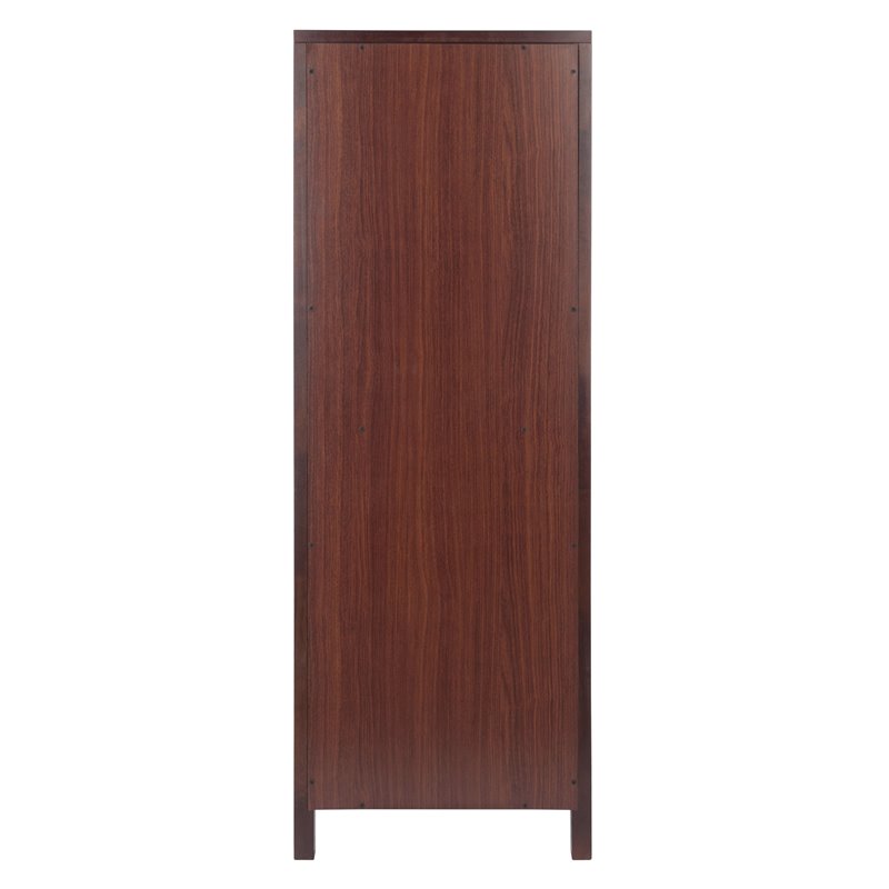 Winsome Brooke 4 Section Wooden Wine Rack Jelly Cupboard in Walnut