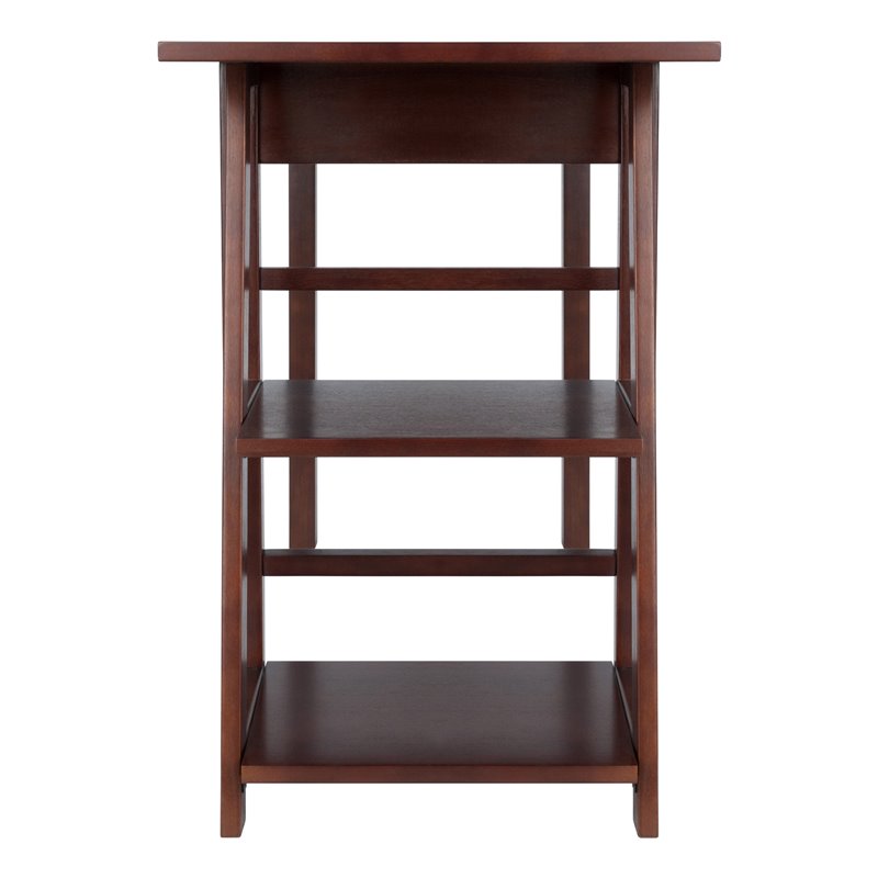 Winsome Aldric Transitional Solid Wood Writing Desk in Walnut