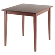 Winsome Groveland 3-Piece Square Casual Solid Wood Dining Set in Antique Walnut