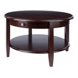 Winsome Concord Round Transitional Solid Wood Coffee Table in Antique Walnut