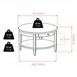 Winsome Concord Round Transitional Solid Wood Coffee Table in Antique Walnut