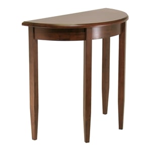 Winsome Concord Half Moon Transitional Solid Wood Console Table - Antique Walnut