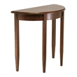 Winsome Concord Half Moon Transitional Solid Wood Console Table - Antique Walnut