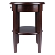 Winsome Concord Round Transitional Solid Wood End Table with 1-Drawer in Walnut