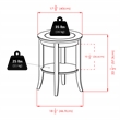 Winsome Genoa Transitional Solid Wood End Table Glass top in Espresso