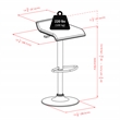 Winsome Spectrum 3-Piece Backless Contemporary Solid Wood Pub Set - Black/Chrome