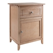 Winsome Eugene Transitional Solid Wood Night Stand with Cabinet in Natural