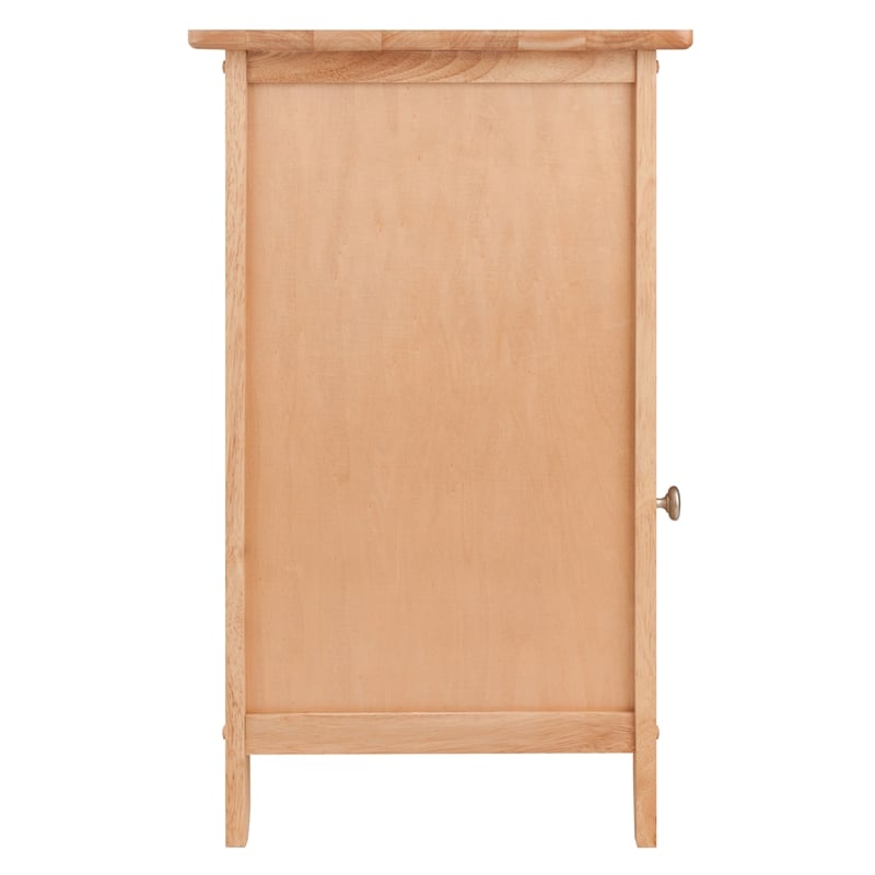 Winsome Eugene Transitional Solid Wood Night Stand with Cabinet in Natural