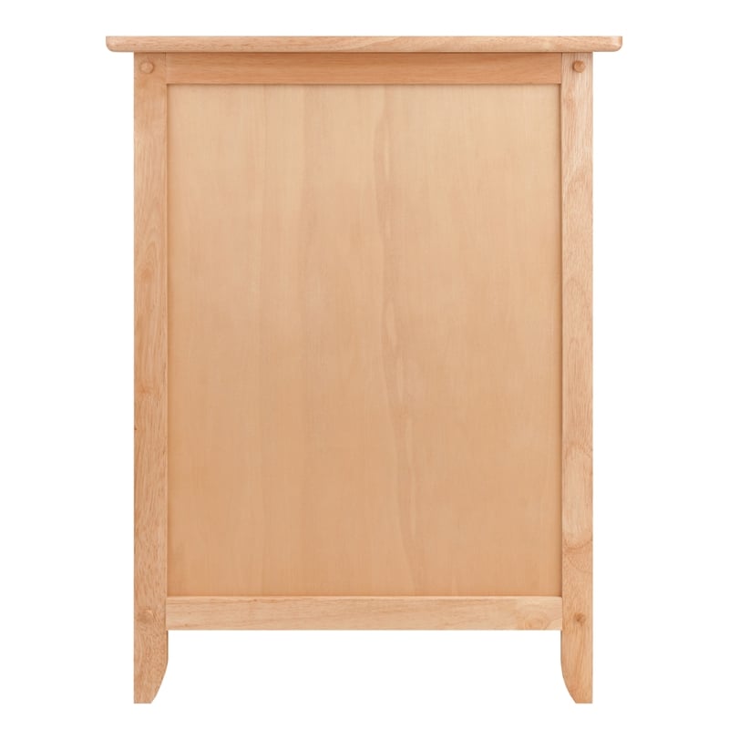Winsome Eugene Transitional Solid Wood Night Stand with Cabinet in Natural