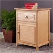 Winsome Eugene Transitional Solid Wood Night Stand with Cabinet in Natural