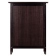 Winsome Eugene Transitional Solid Wood Nightstand with Cabinet in Espresso