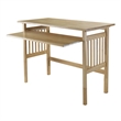 Winsome Mission Transitional Solid Wood Folding Computer Desk in Natural