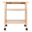 Winsome Mission Portable Foldable Solid Wood Printer Stand in Natural