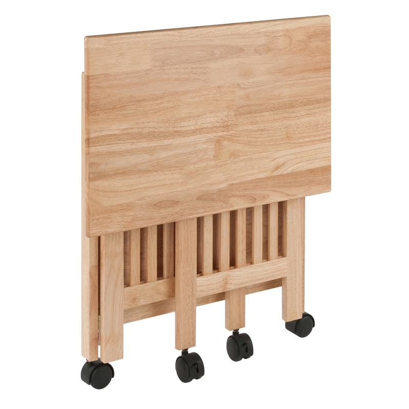 Winsome Mission Portable Foldable Solid Wood Printer Stand in Natural