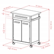 Winsome Hackett Beechwood Butcher Block Solid Wood Kitchen Cart in Natural