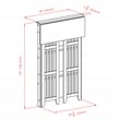 Winsome Mission 4-Tier Transitional Solid Wood Folding Bookcase in Natural