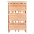 Winsome Mission 4-Tier Transitional Solid Wood Folding Bookcase in Natural