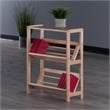 Winsome Juliet 2-Tier Transitional Solid Wood Bookshelf in Natural