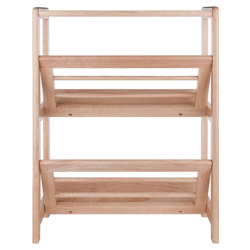 Winsome Juliet 2-Tier Transitional Solid Wood Bookshelf in Natural