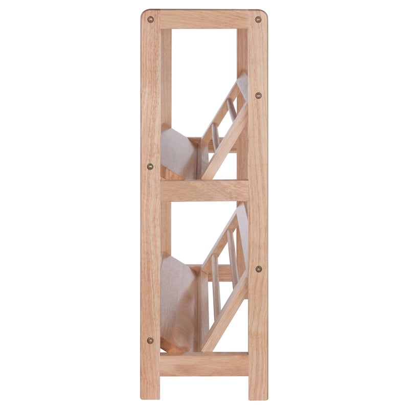 Winsome Juliet 2-Tier Transitional Solid Wood Bookshelf in Natural