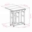 Winsome Suzanne 3-Piece Drop Leaf Solid Wood Kitchen Cart w/ 2 Stools in Natural