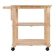 Winsome Mario Utility Butcher Block Solid Wood Kitchen Cart in Natural