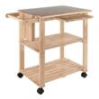 Winsome Mario Utility Butcher Block Solid Wood Kitchen Cart in Natural