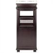 Winsome Jimmy Entertainment Transitional Solid Wood Bar Cart in Espresso