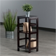 Winsome Leo 2 Section Transitional Solid Wood Book Shelving Unit in Espresso