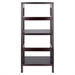 Winsome Leo 2 Section Transitional Solid Wood Book Shelving Unit in Espresso
