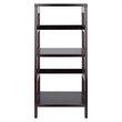 Winsome Leo 2 Section Transitional Solid Wood Book Shelving Unit in Espresso