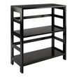 Winsome Leo 2-Section Wide Transitional Solid Wood Storage Book Shelf - Espresso