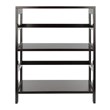 Winsome Leo 2-Section Wide Transitional Solid Wood Storage Book Shelf - Espresso