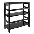 Winsome Leo 2-Section Wide Transitional Solid Wood Storage Book Shelf - Espresso