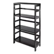 Winsome Leo 3-Section Wide Transitional Solid Wood Storage Book Shelf - Espresso
