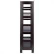 Winsome Leo 3-Section Wide Transitional Solid Wood Storage Book Shelf - Espresso